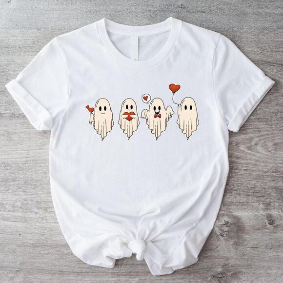 Other - Valentines Day Ghost Spooky Boo Holiday Graphic Cute Love Fan T-Shirt